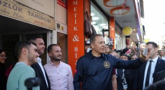 Yerlikaya Erzurum'da esnafı dinledi